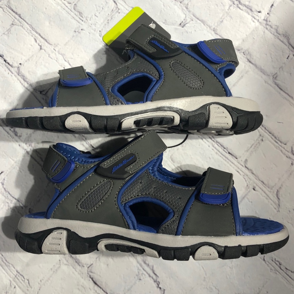 NIB! KIDS Eddie Bauer Mikey Sandal Blue & Gray - Picture 6 of 12